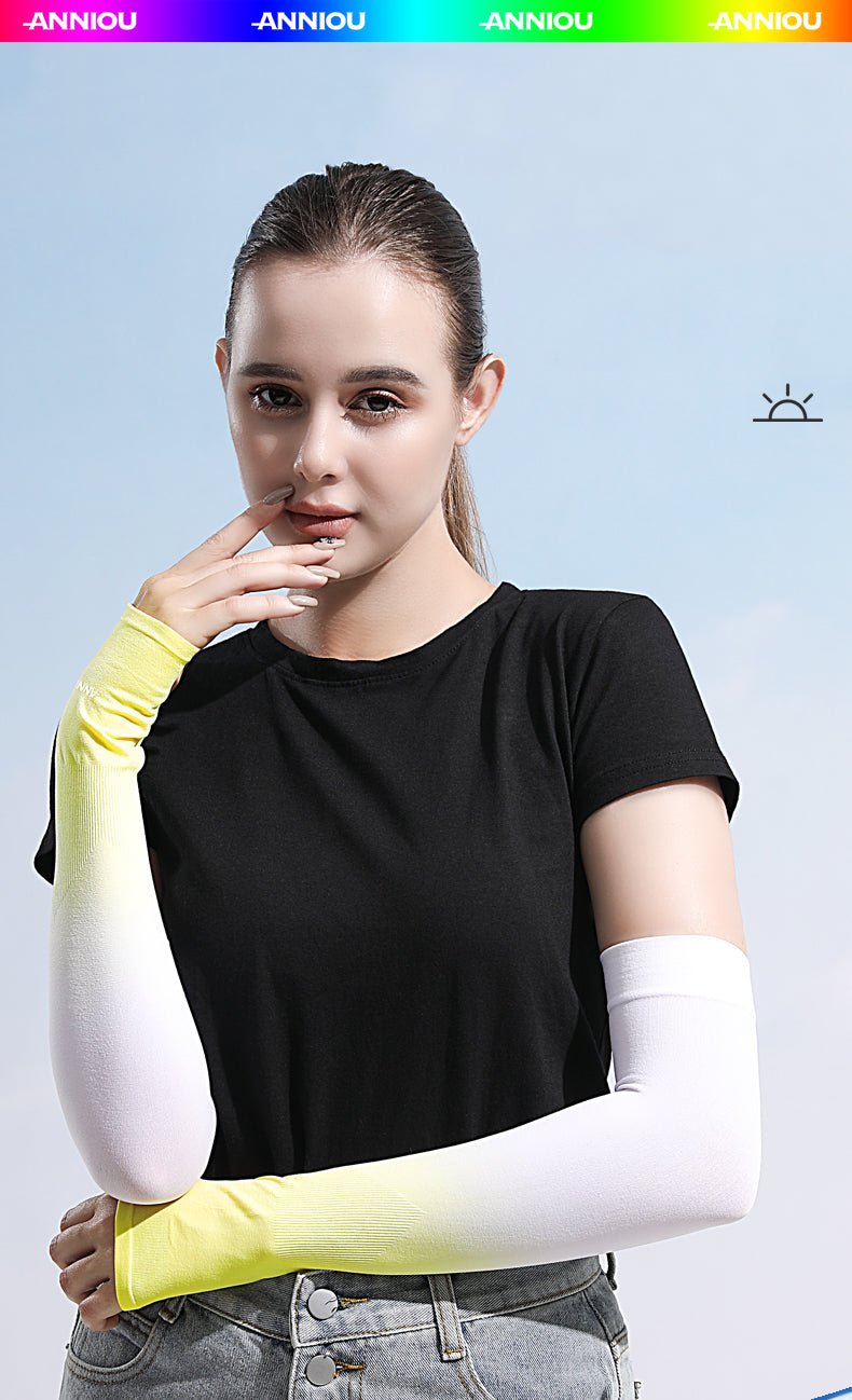 Sun Protection Ice Silk Color Gradient Uv Arm Sleeves - Sidiou Group