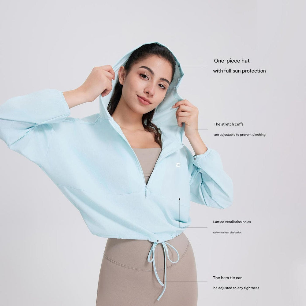 sun protection Cropped Hoodie