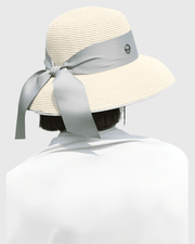 sun protective bow Straw Hat