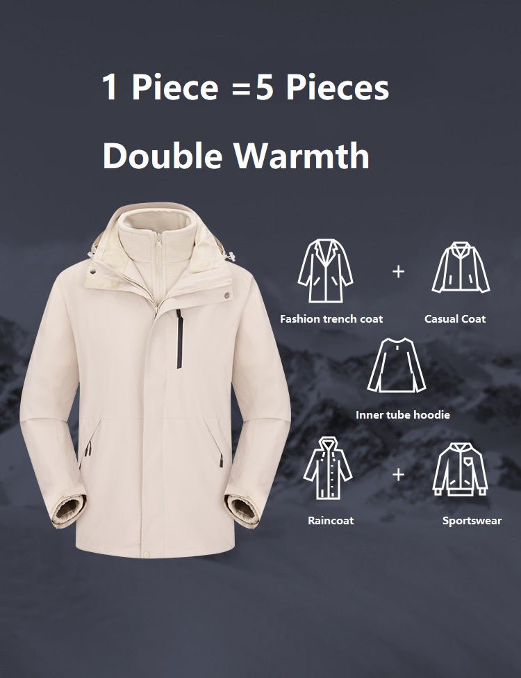 Three - in - One Detachable Waterproof Mountaineering Jackets - Sidiou Group