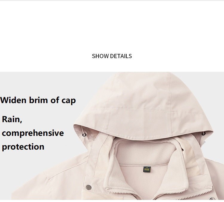 Three - in - One Detachable Waterproof Mountaineering Jackets - Sidiou Group