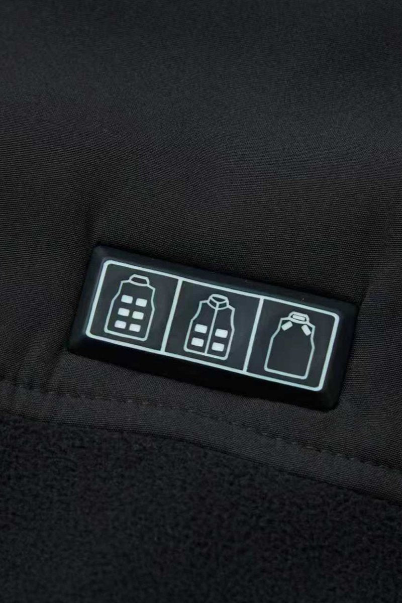 triple controls for heated gilet