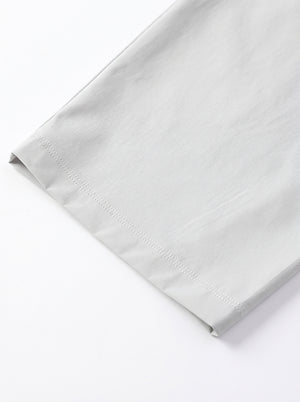 trouser cuff details of #lightgrey Quick Dry Straight Leg Pants