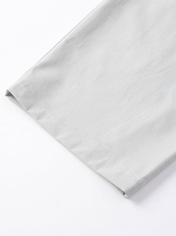 trouser cuff details of #lightgrey Quick Dry Straight Leg Pants