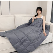 Two - in - One Grey Heated Blanket - Sidiou Group