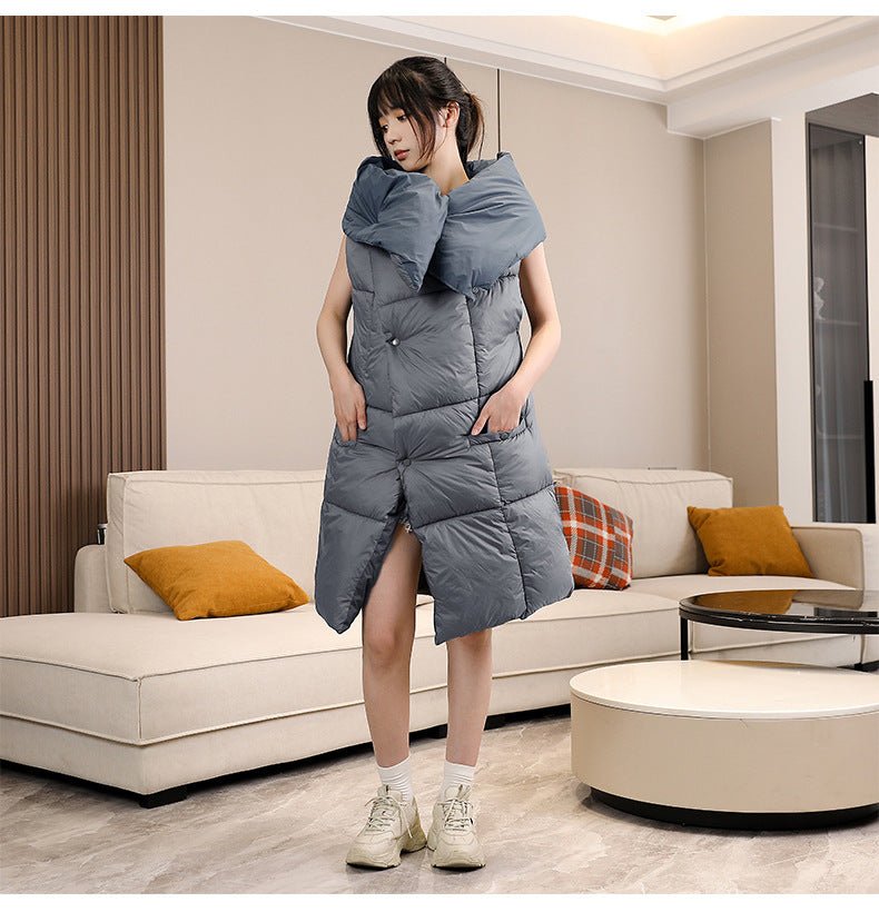 Two - in - One Grey Heated Blanket - Sidiou Group