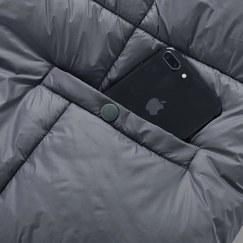 Two - in - One Grey Heated Blanket - Sidiou Group