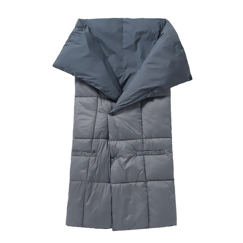 Two - in - One Grey Heated Blanket - Sidiou Group