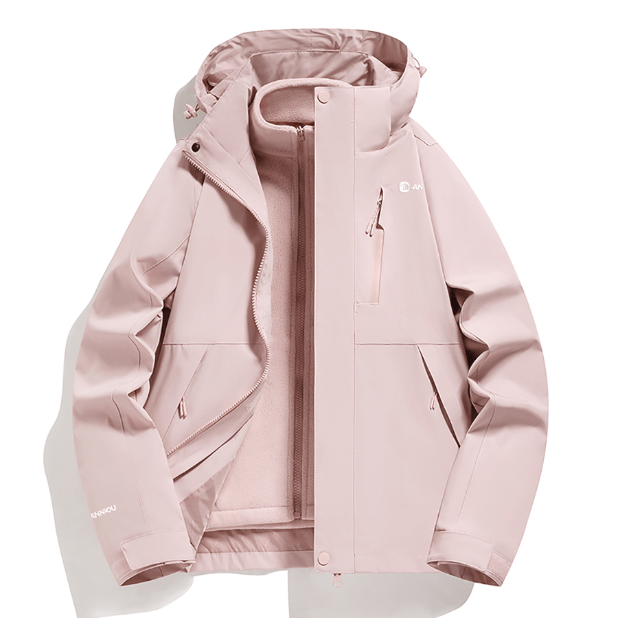 Unisex 3 - in - 1 Removable Polar Fleece Hiking Jacket - Sidiou Group