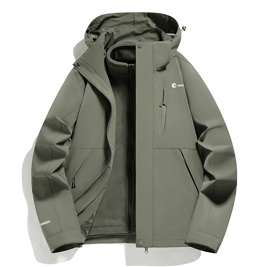 Unisex 3 - in - 1 Removable Polar Fleece Hiking Jacket - Sidiou Group