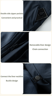 Unisex 3 - in - 1 Removable Polar Fleece Hiking Jacket - Sidiou Group
