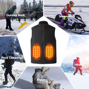 Unisex 6 Area Black Graphene Heated Gilet - Sidiou Group