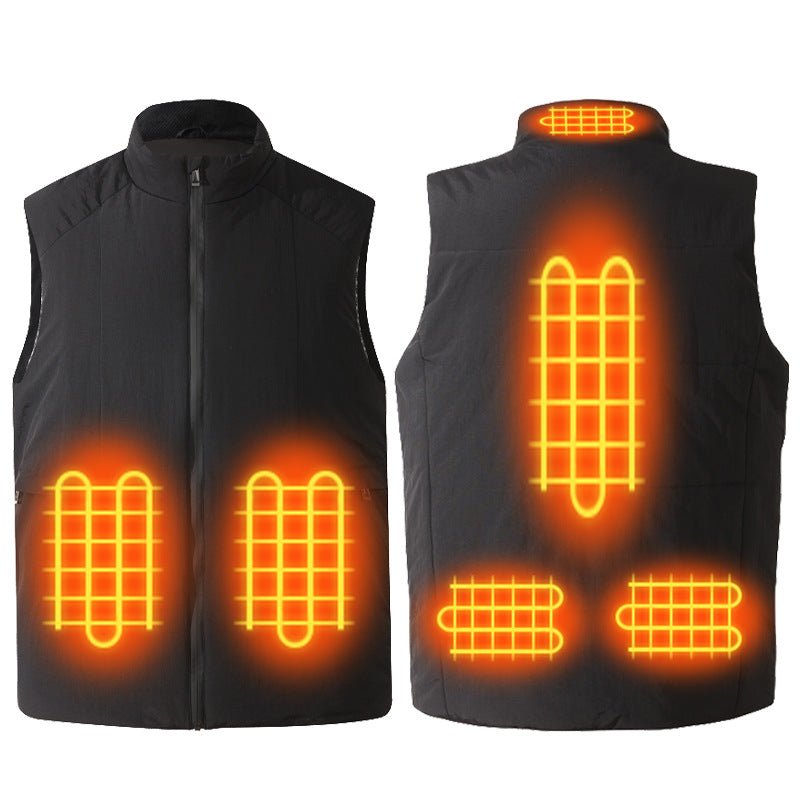 Unisex 6 Area Black Graphene Heated Gilet - Sidiou Group