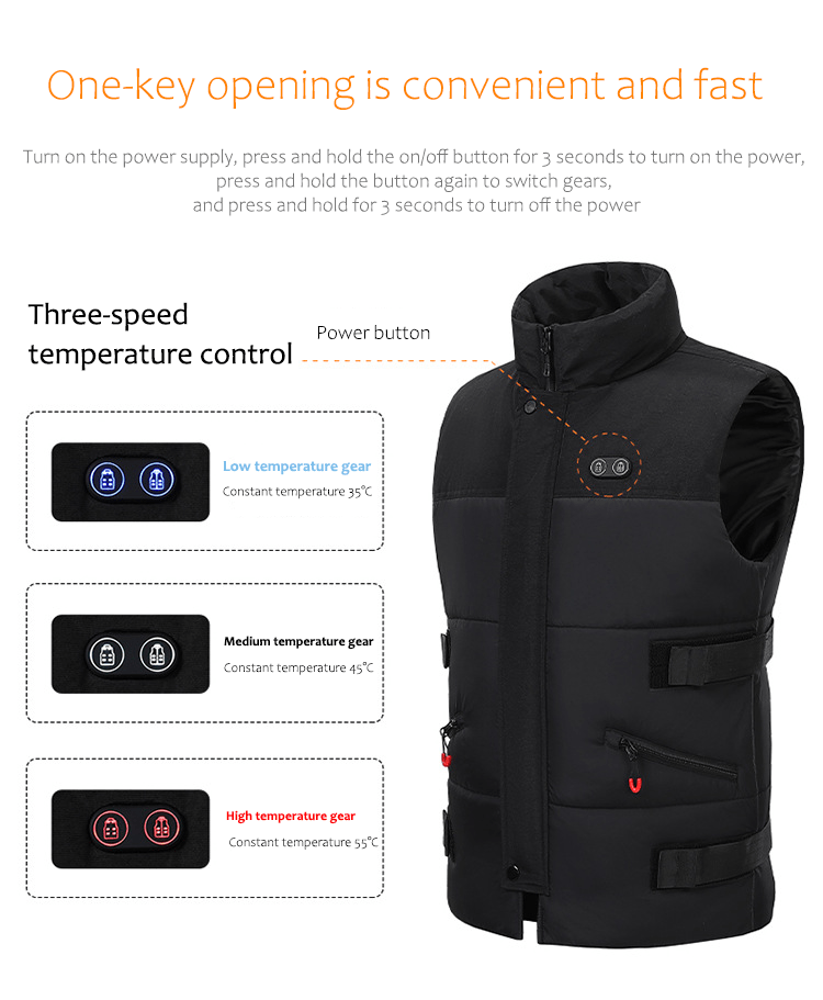 Unisex 8 Area Smart Heated Gilet - Sidiou Group