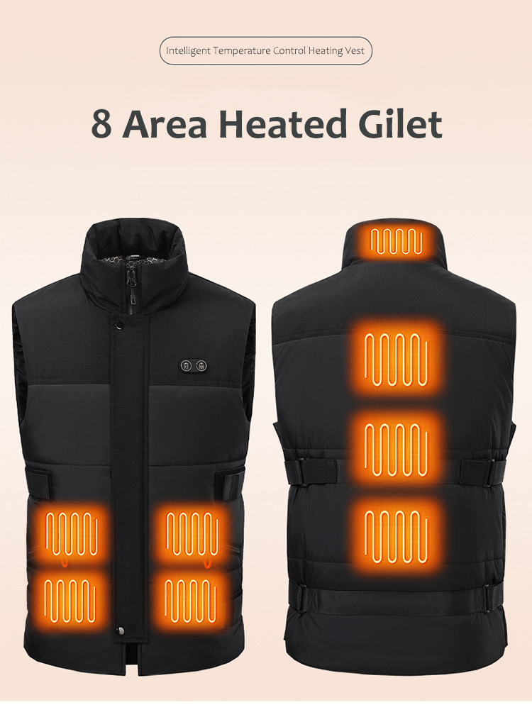 Unisex 8 Area Smart Heated Gilet - Sidiou Group