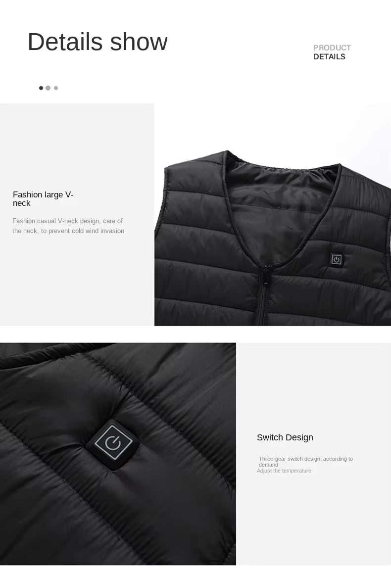 Unisex Heated V Neck Gilet - Sidiou Group