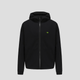 Black Sports Zip Up Hoodie by Anniou