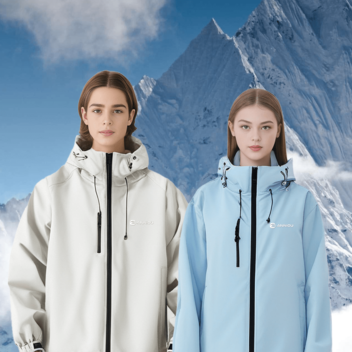 unisex Breathable Hooded Shell Jacket