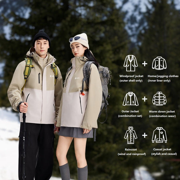 men and women's Waterproof 3 in 1 Jacket