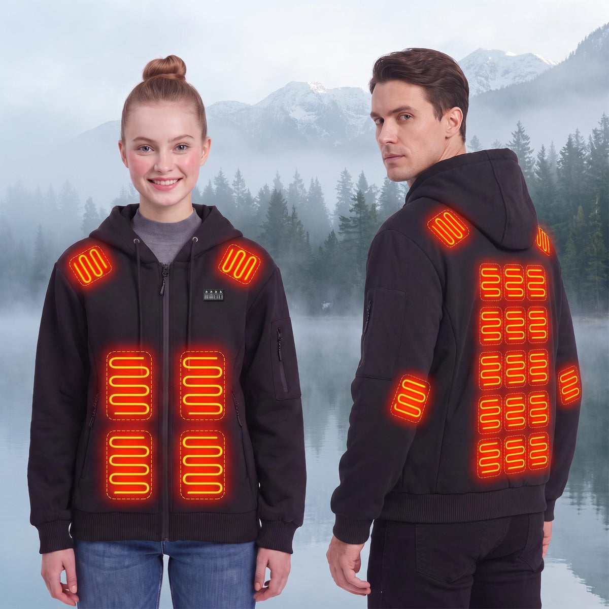 unisex hooded heated hoodie