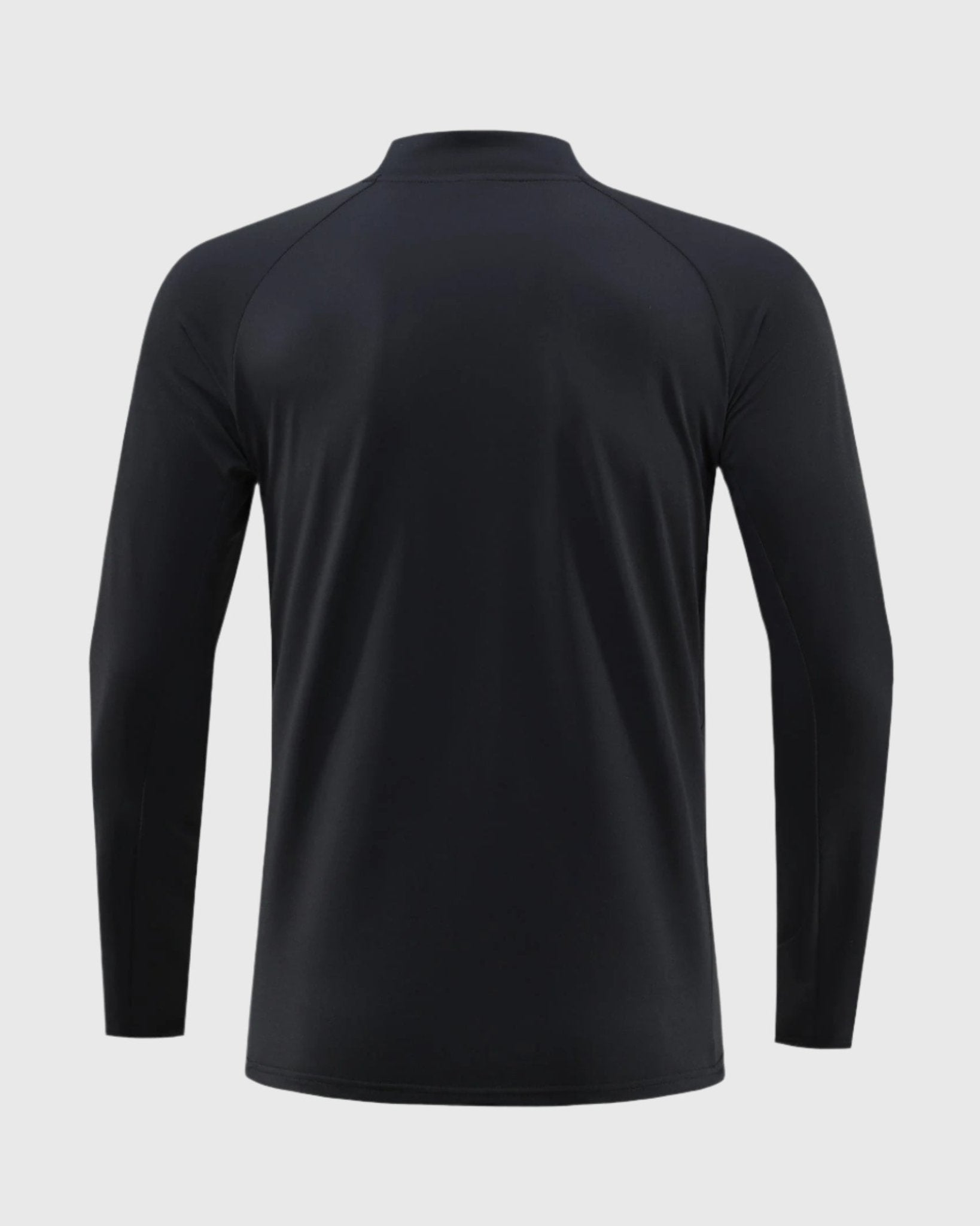 men's black UPF 100+ Quarter Zip Sweatshirt  from the back