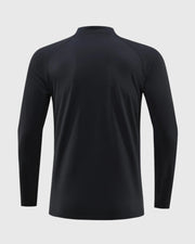 men's black UPF 100+ Quarter Zip Sweatshirt  from the back