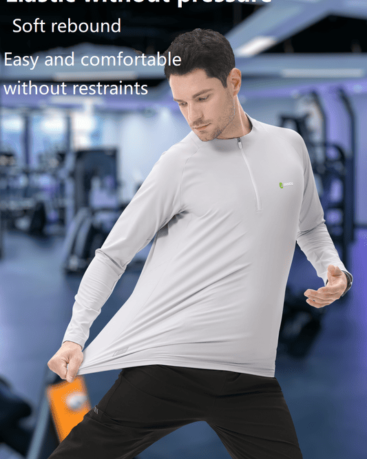 Anniou UPF 100+ Quarter Zip Sweatshirt stretching material
