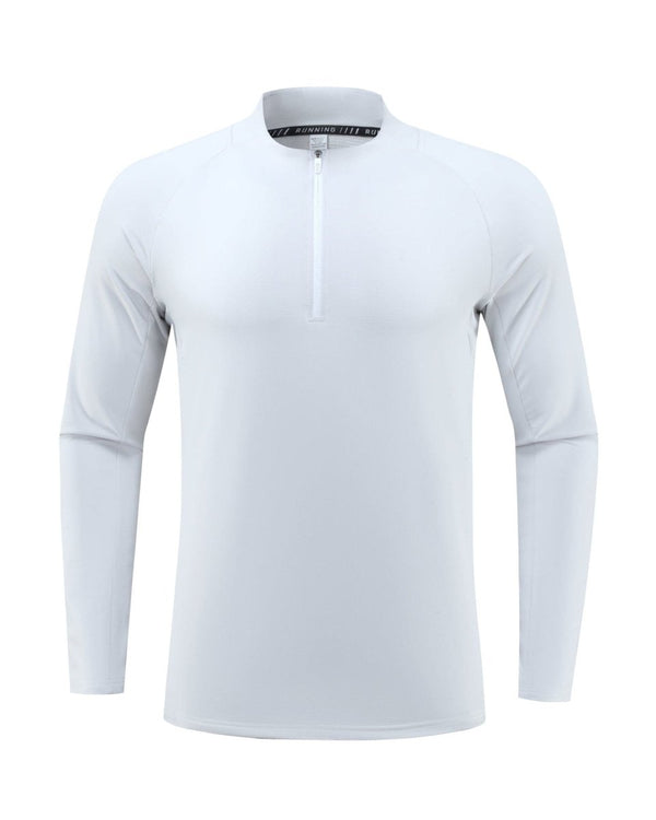 men's light grey UPF 100+ Quarter Zip Sweatshirt