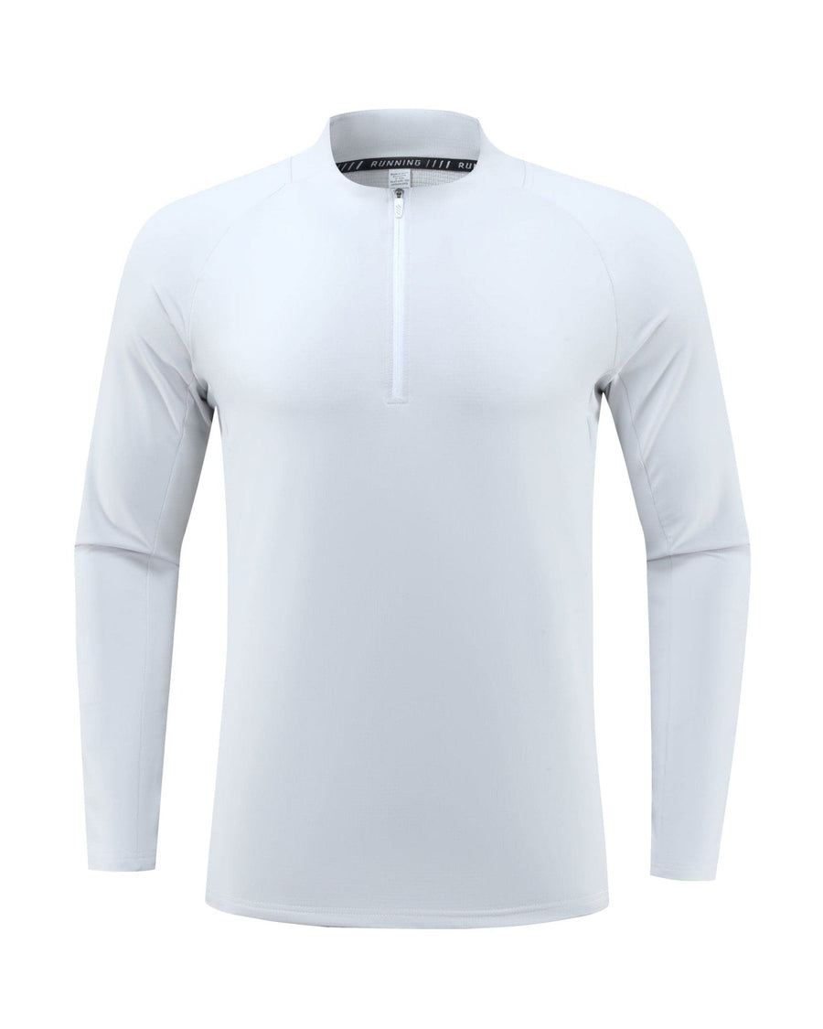 men's light grey UPF 100+ Quarter Zip Sweatshirt