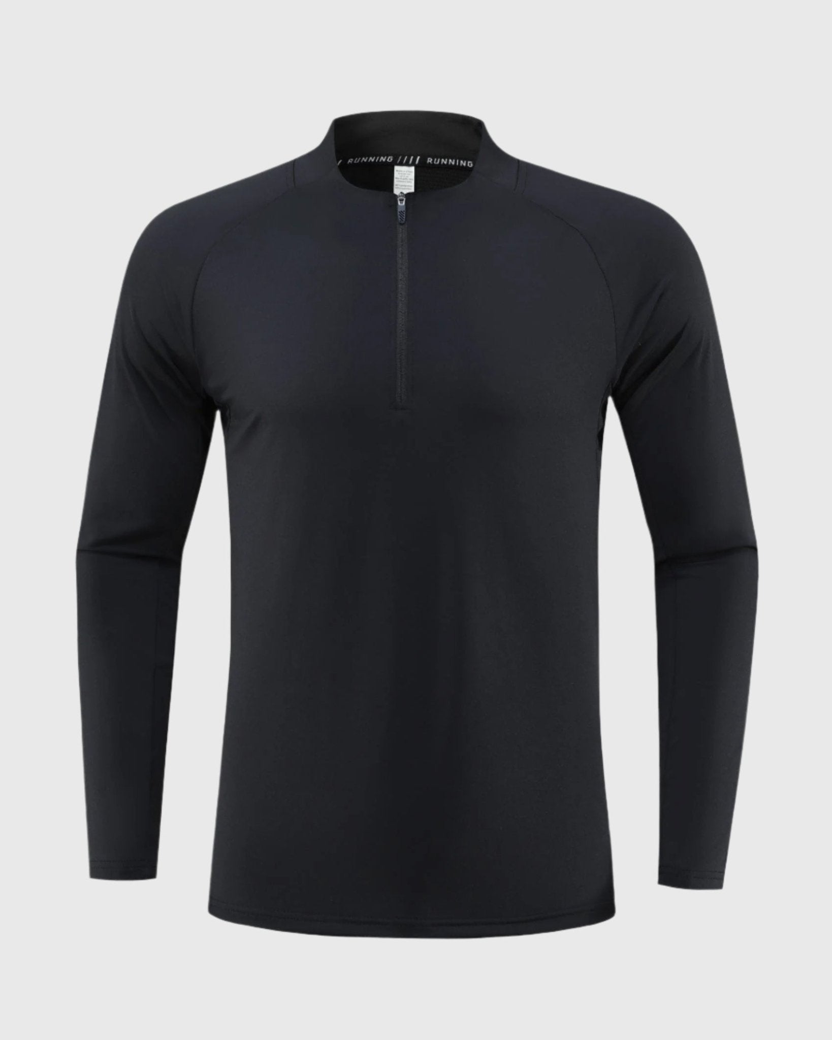 men's black UPF 100+ Quarter Zip Sweatshirt 