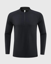 men's black UPF 100+ Quarter Zip Sweatshirt 