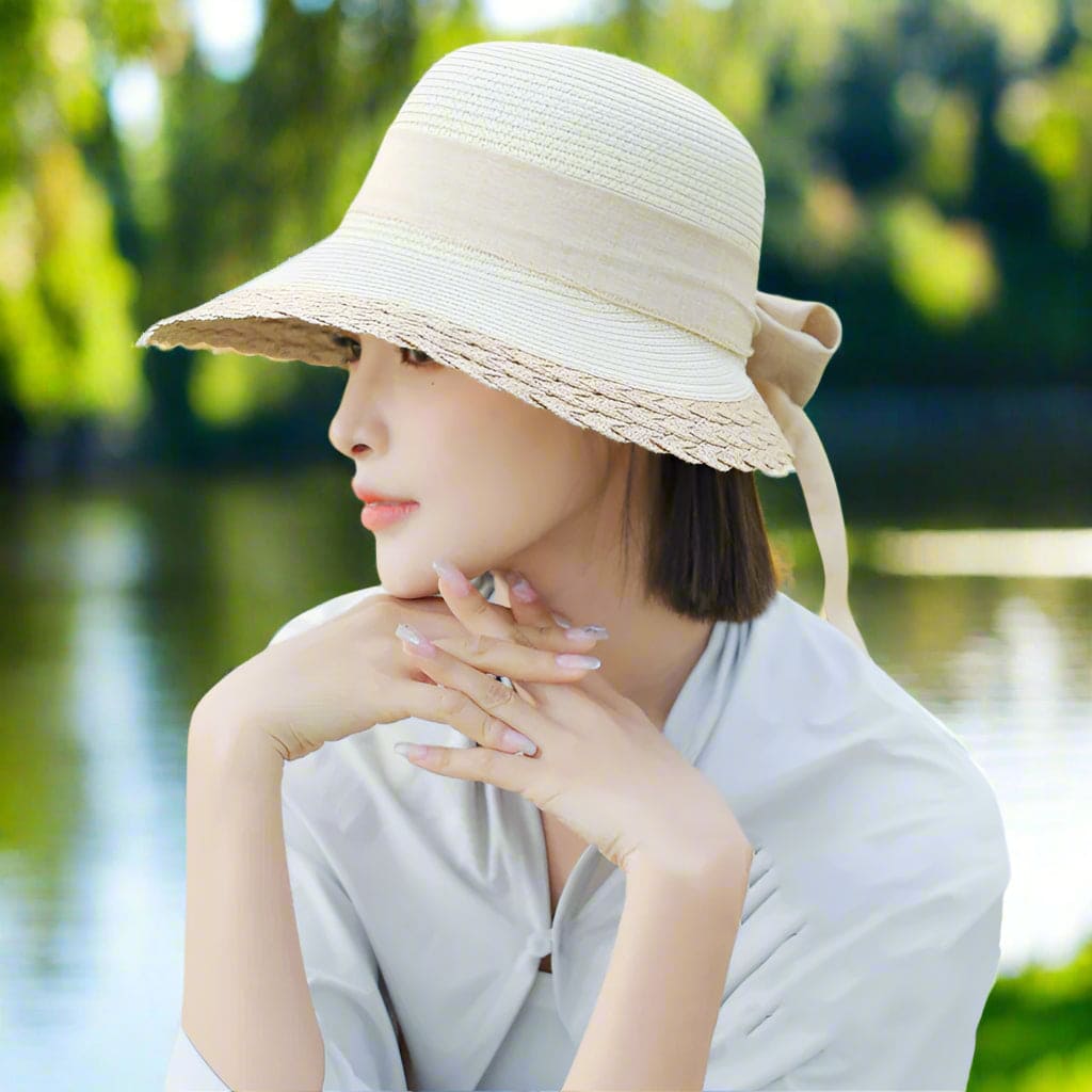 UPF 50+ French Straw Hat - Sun Protection Clothing