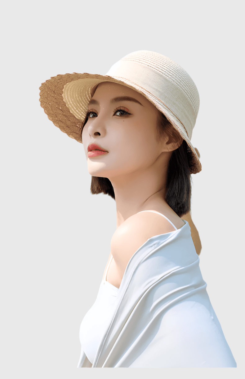 UPF 50+ French Straw Hat - Sun Protection Clothing