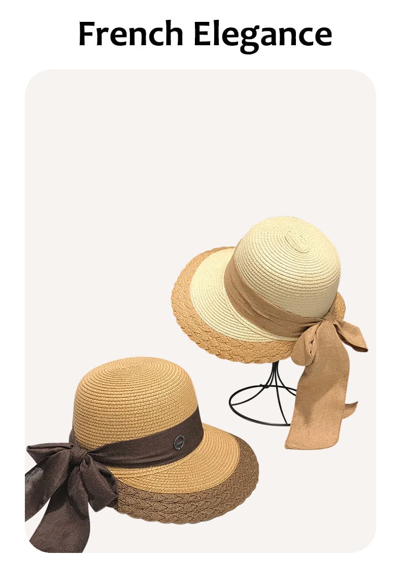 UPF 50+ French Straw Hat - Sun Protection Clothing