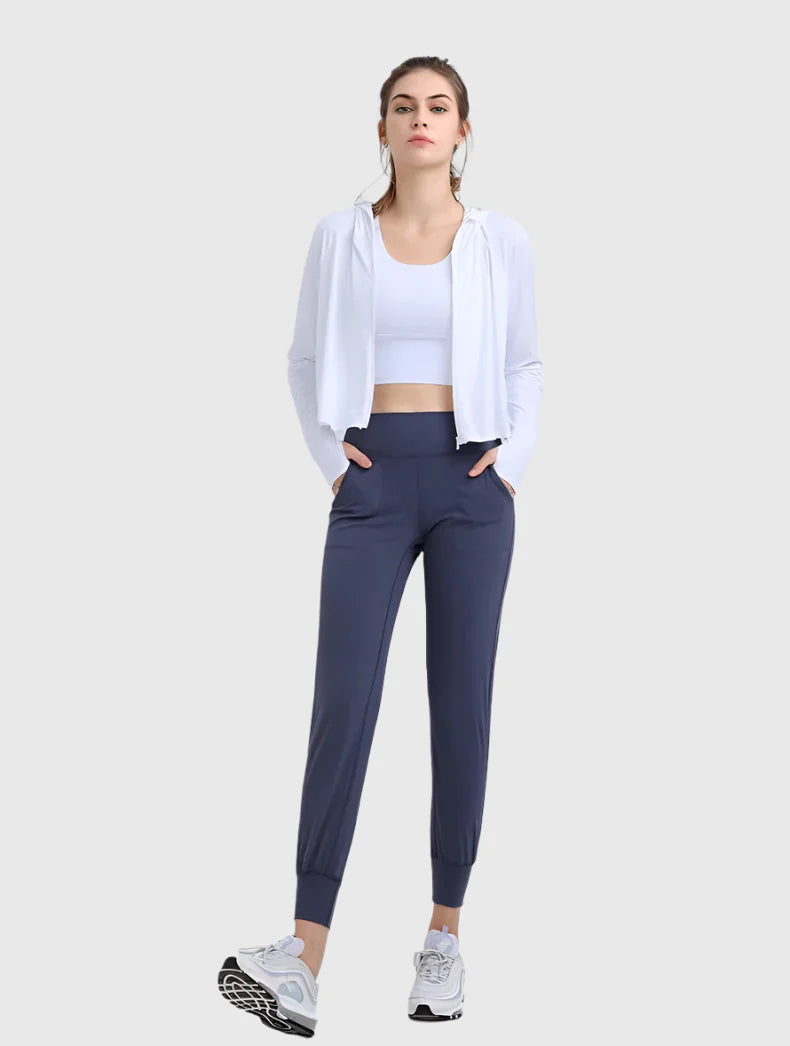 UPF 50+ Hooded Cropped Shirt - Sun Protection Clothing