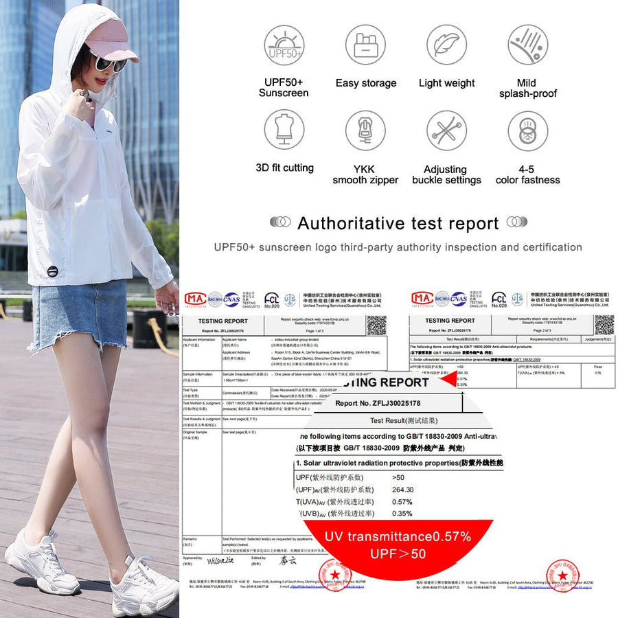 UPF50+ Adjustable Lightweight Sun Protection Jacket - Sidiou Group
