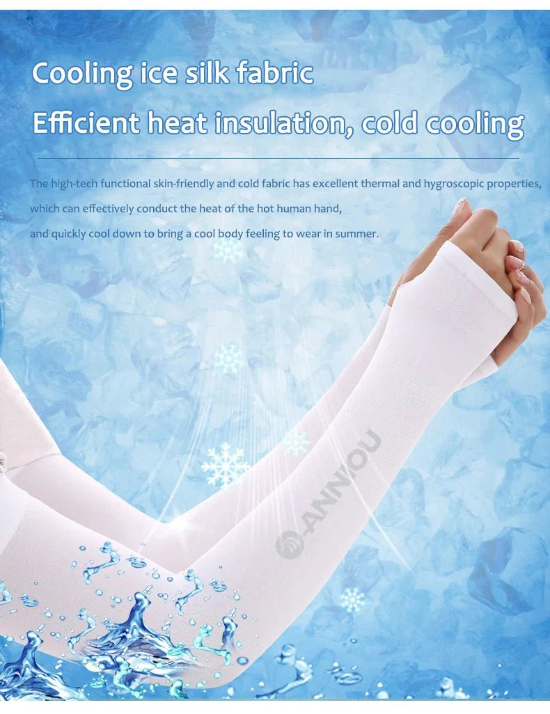 UPF50+ Cooling Arm Sleeves ice silk