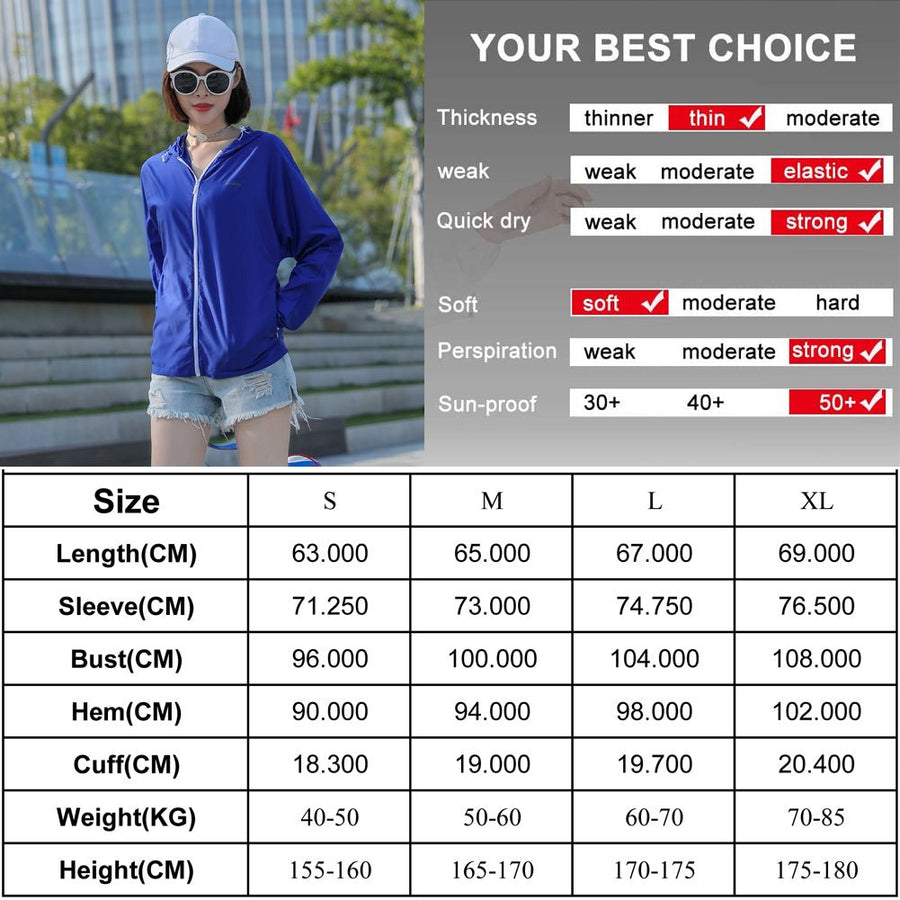 UPF50+ Smooth Zipper Quick Dry Sports Jacket - Sidiou Group