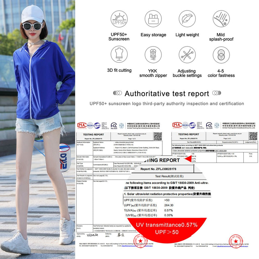 UPF50+ Smooth Zipper Quick Dry Sports Jacket - Sidiou Group