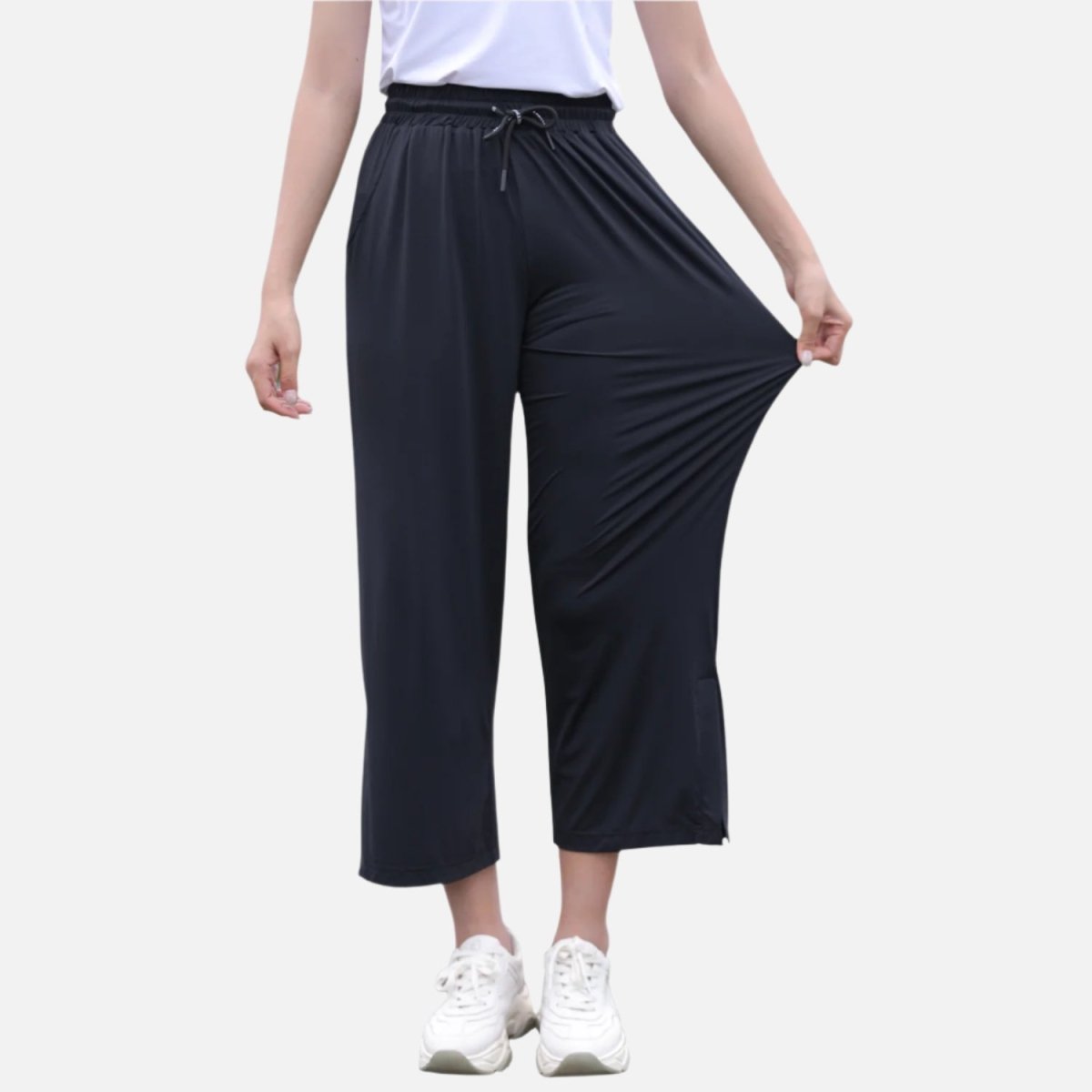 UPF50+ UV Protection Wide Leg Cropped Trousers - Sidiou Group