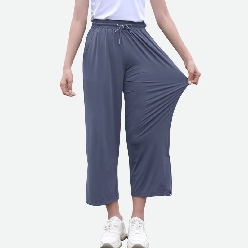 UPF50+ UV Protection Wide Leg Cropped Trousers - Sidiou Group