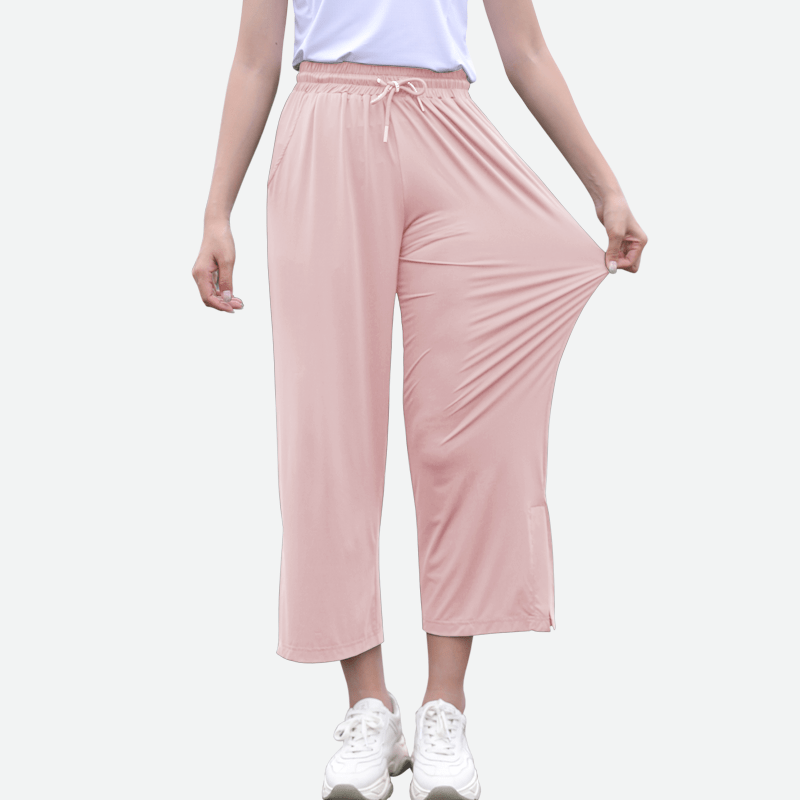 UPF50+ UV Protection Wide Leg Cropped Trousers - Sidiou Group