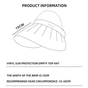 UPF50+ UV Vinyl Sun Protection Top Hat - Sidiou Group