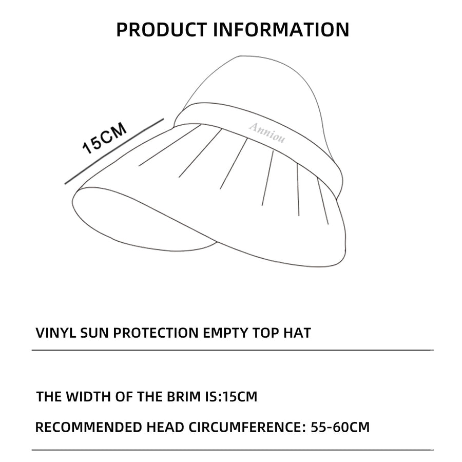 UPF50+ UV Vinyl Sun Protection Top Hat - Sidiou Group