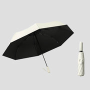 Sun Protective beige UV Automatic Umbrella UPF 50+ with push button