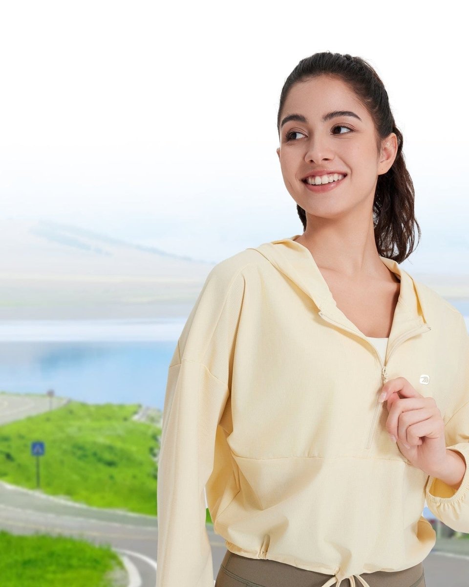 uv Cropped Hoodie - Sun Protection Clothing