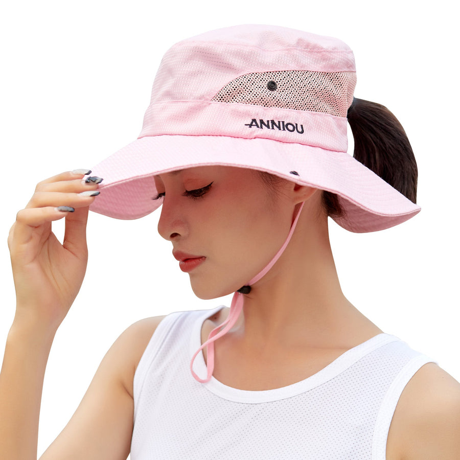 UV Protection Wide Brim Sun Bucket Hat - Sidiou Group
