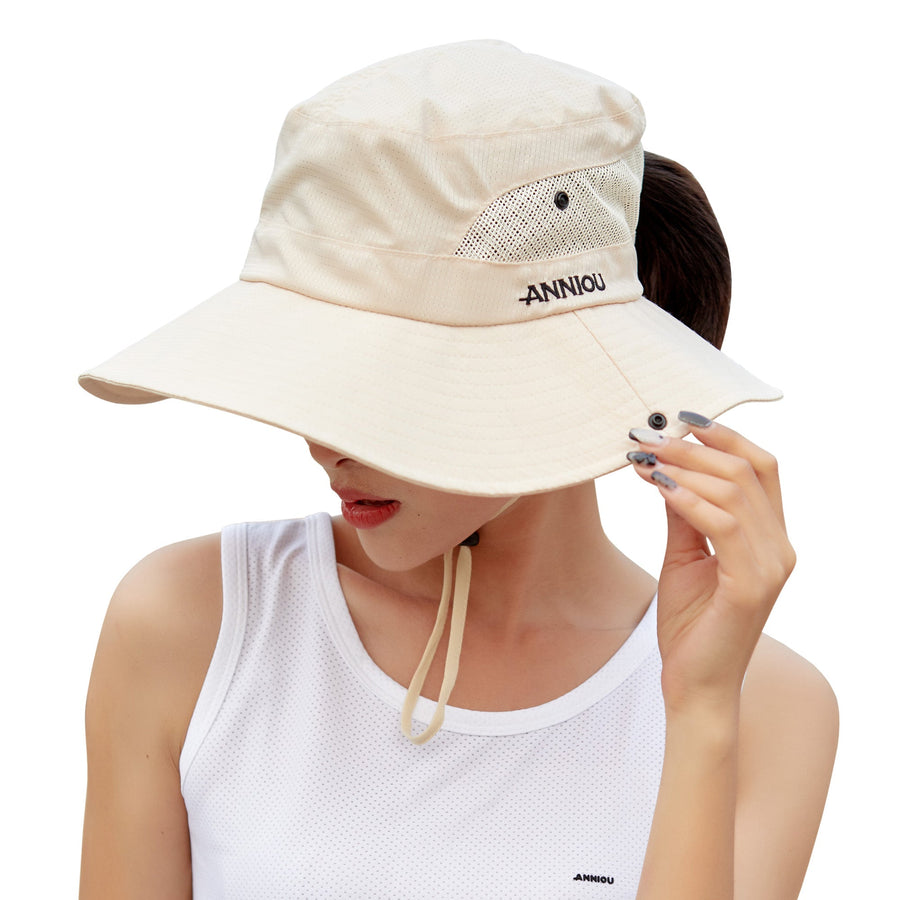 UV Protection Wide Brim Sun Bucket Hat - Sidiou Group