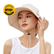 UV Protection Wide Brim Sun Bucket Hat - Sidiou Group