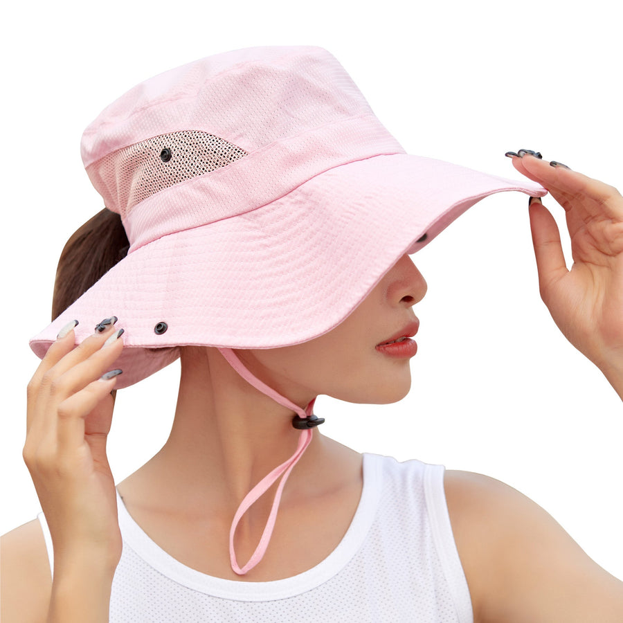 UV Protection Wide Brim Sun Bucket Hat - Sidiou Group